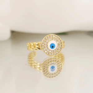 Ojito azul doble círculo