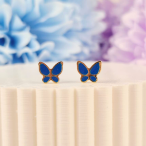 Mariposa esmaltada azul