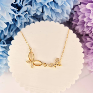Mariposas con piedra ojo de gato